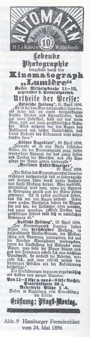 Hamburger Fremdenblatt vom 24. Mai 1896