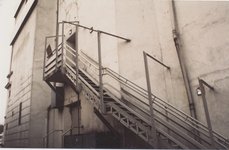 Treppe zum Notausgang um 1989