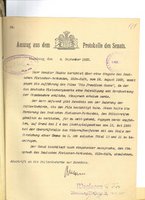 Auszug aus dem Protokoll des Senats vom 4.September 1924