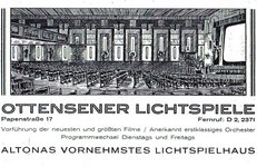 Anzeige der Ottensener Lichtspiele im Altonaer Stadtkalender 1913