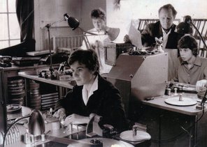 Deutsche Wochenschau bei der Produktionsarbeit