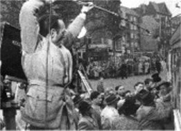 Dreharbeiten zu dem Film "Keine Angst vor großen Tieren" (1953)
